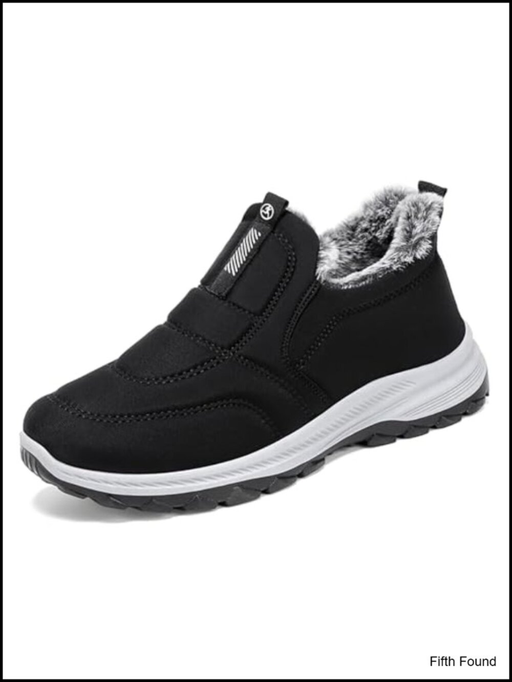 Warm Fur Lined Slip On Ankle Snow Boots Waterproof Lightweight Outdoor Booties